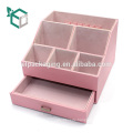 Benutzerdefinierte rosa starren Samt Karton Display-Box